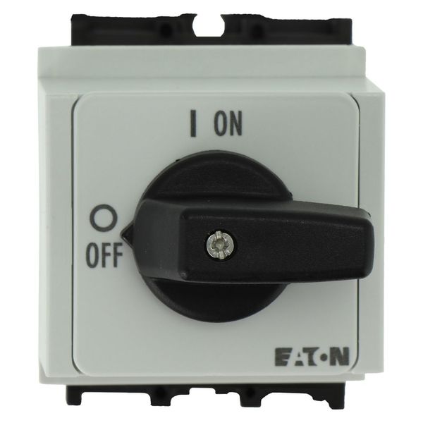 On-Off switch, P1, 40 A, service distribution board mounting, 3 pole, with black thumb grip and front plate image 7