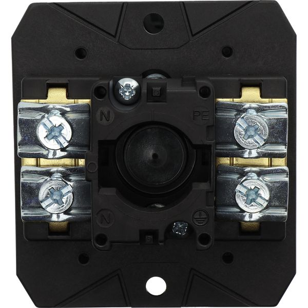 Main switch, T5B, 63 A, flush mounting, 3 contact unit(s), 6 pole, STOP function, With black rotary handle and locking ring, Lockable in the 0 (Off) p image 32