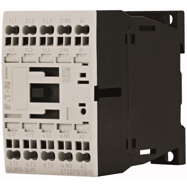 Contactor, 3 pole, 380 V 400 V 7.5 kW, 1 N/O, 230 V 50/60 Hz, AC operation, Push in terminals image 2