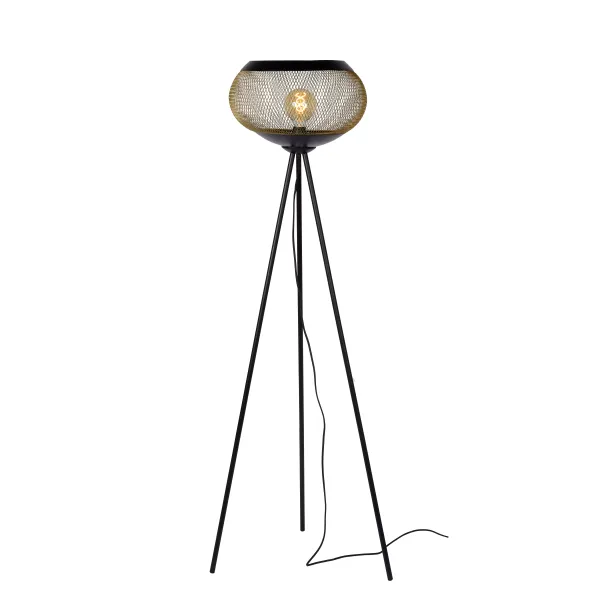 Lucide LUCAS - Floor lamp - Ø 40 cm - 1xE27 - Matt Gold / Brass image 1