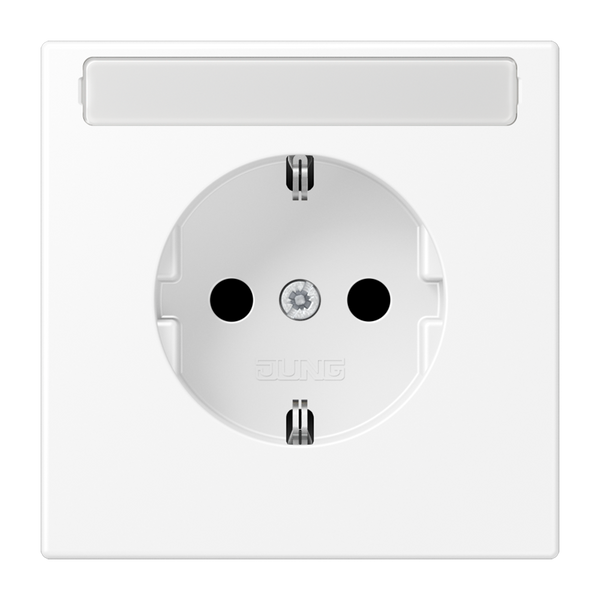 SCHUKO socket with inscription field LS1520NAWWM image 1