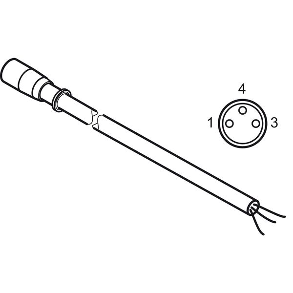 1x Sensor cable L=5m, 3 pin M8 connector image 1