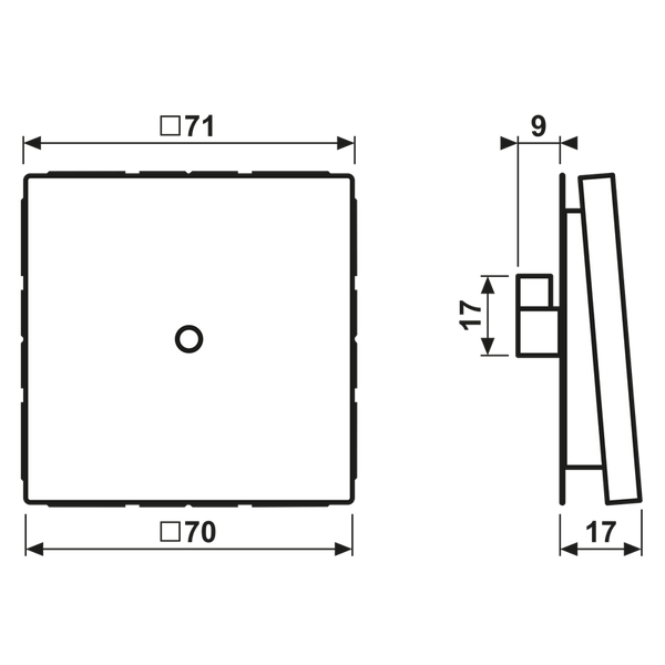 Cable outlet w.center plate and insert AL2990AAN image 3