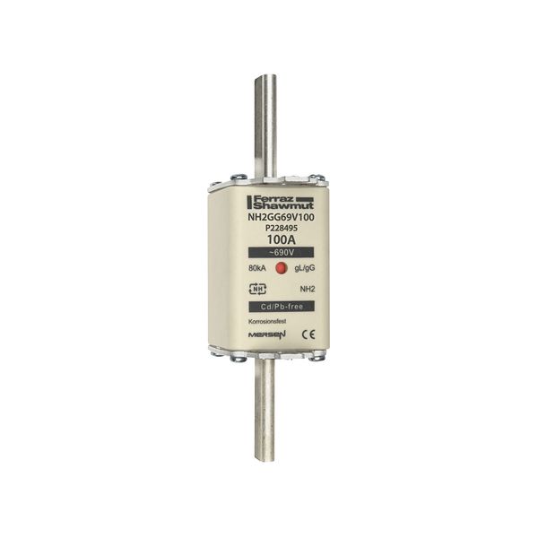 Fuse-link NH2 gG 690VAC 100A live tags Double indicator image 1