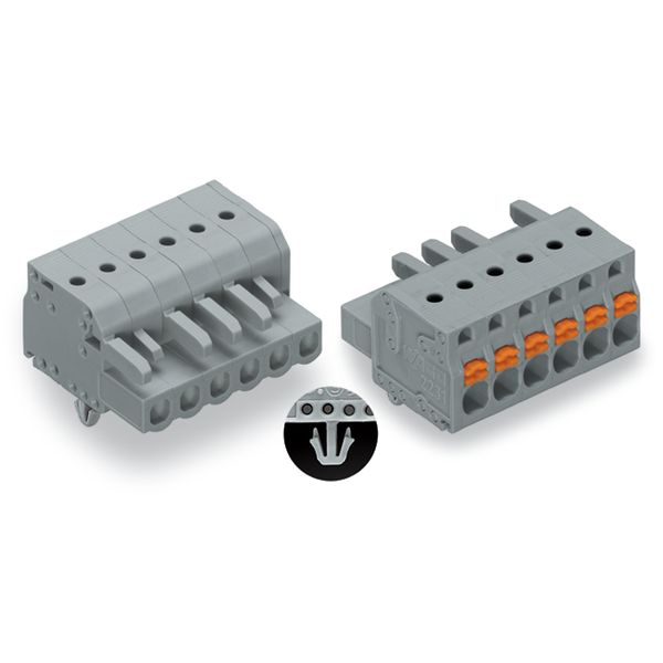 2231-106/008-000 1-conductor female connector; push-button; Push-in CAGE CLAMP® image 4