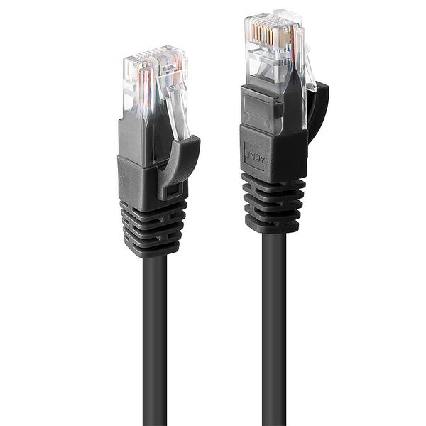 10m Cat.6 U/UTP Network Cable, Black RJ45, M/M, 250MHz, Copper image 1