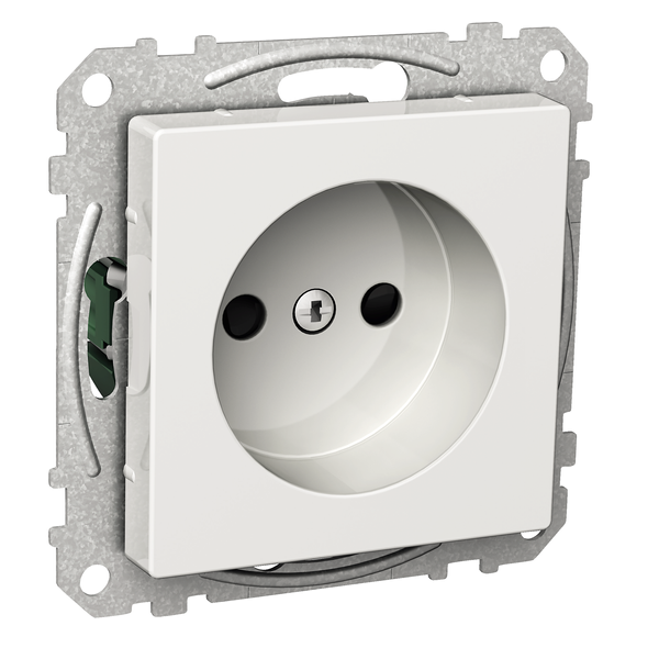 Exxact single socket-outlet unearthed screwless white image 4