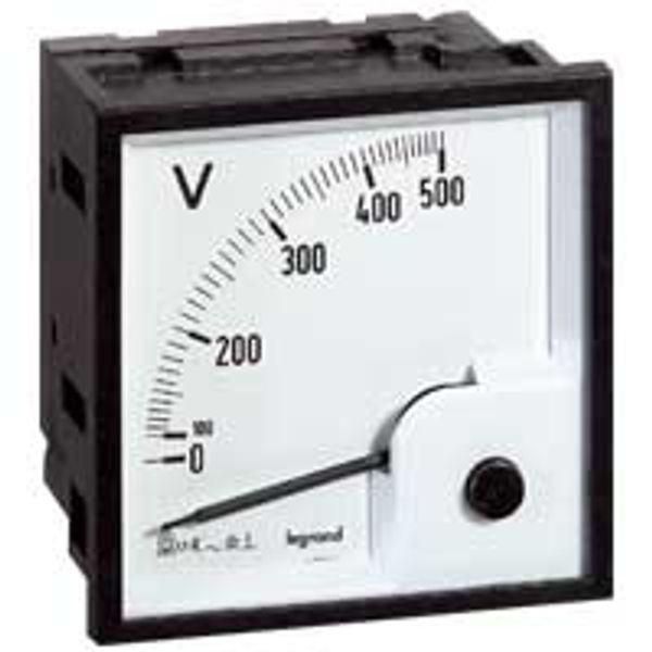 Voltmeter - square barrel 68x68 mm - for fixing on door image 1
