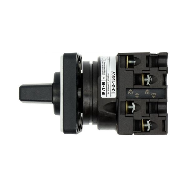 Changeover switches, T0, 20 A, flush mounting, 2 contact unit(s), Contacts: 4, With spring-return from START, 45 °, momentary/maintained, AUTO-0-HAND image 27