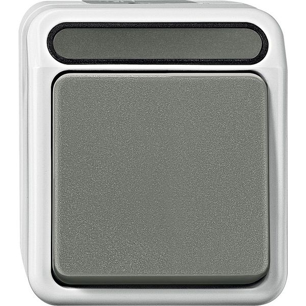 Button, closer 1-pole, light gray, AQUASTAR image 1