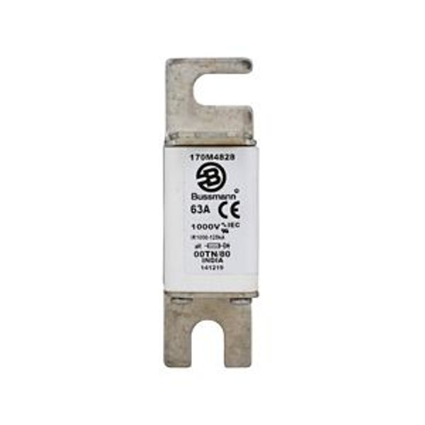 Fuse-link, high speed, 63 A, AC 1000 V, size 00, 30 x 47 x 98 mm, aR, DIN, IEC, type T indicator image 5