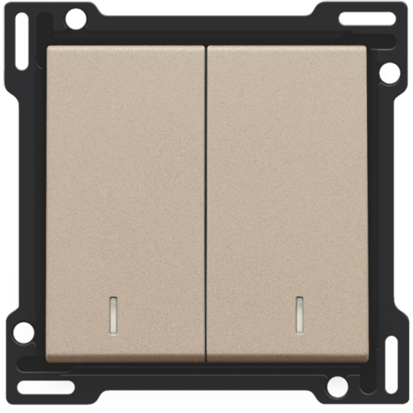 Finishing set with double lens for two-circuit switch, two-way switch image 1