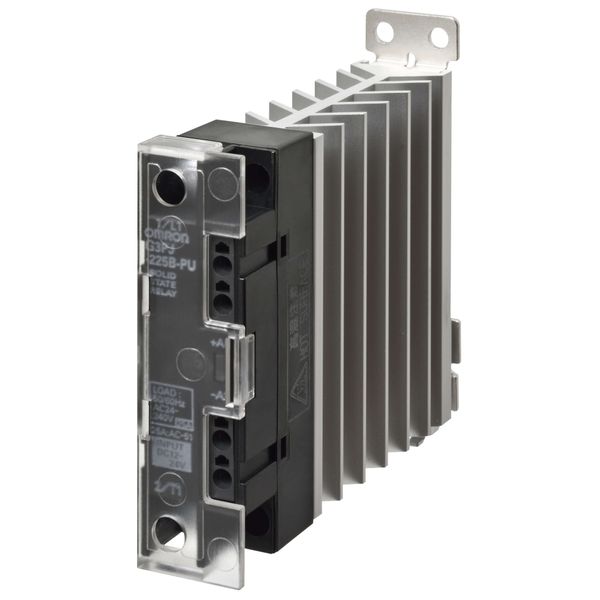 Solid-state relay, 1 phase, 27A, 24-240 VAC, with heat sink, DIN rail image 4