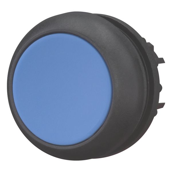 Pushbutton, RMQ-Titan, Flat, momentary, Blue, Blank, Bezel: black image 2