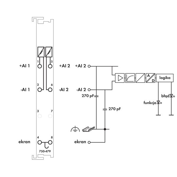 2-channel analog input ±10 VDC Differential input light gray image 5