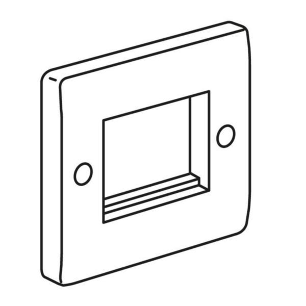 Synergy 1 Gang 2 Module Euro Module Front Plate White image 1