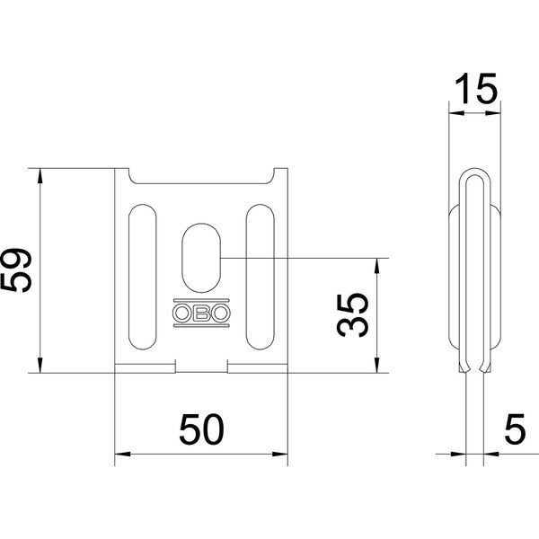 K12 1818 A2 Wall fastener for mesh cable tray 50x59 image 2