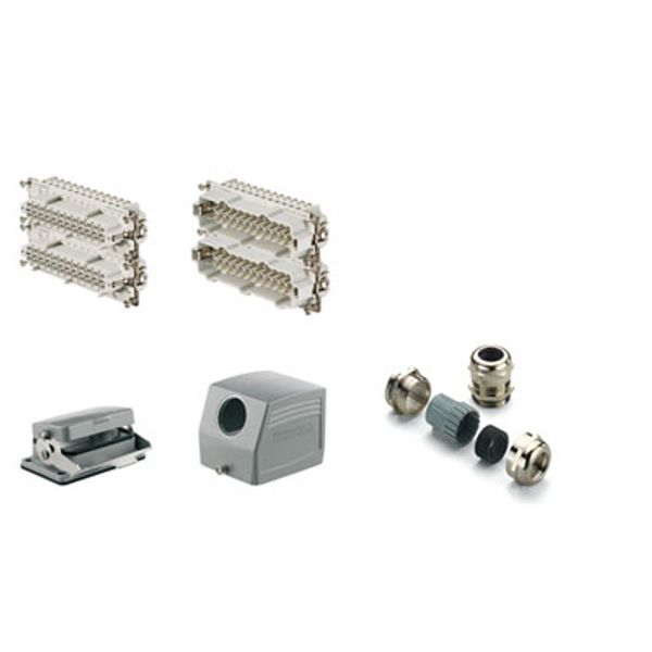 Industrial connectors (set), Series: HE, Screw connection, Size: 12, N image 1