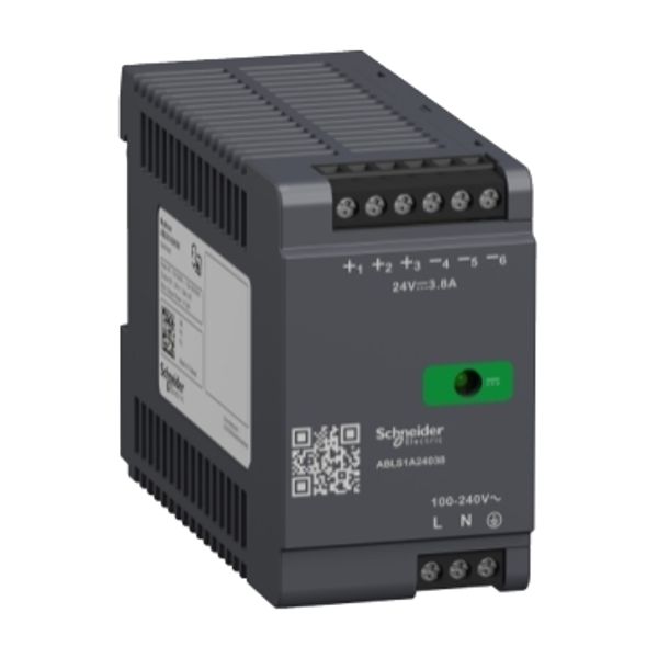 Regulated Power Supply, 100-240V AC, 24V 3.8 A, single phase, Optimized image 3
