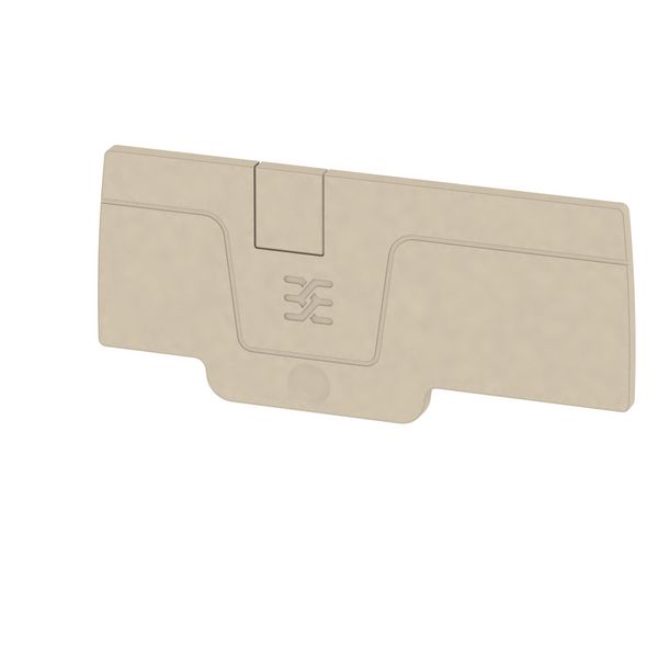 End plate (terminals), 71.9 mm x 2.1 mm, dark beige image 1