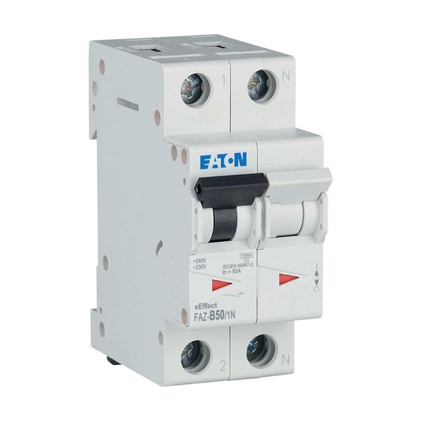 Miniature circuit breaker (MCB), 50 A, 1p+N, characteristic: B image 20