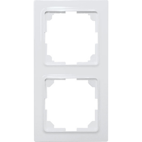 Double universal frames in E-Design55, polar white glossy image 1