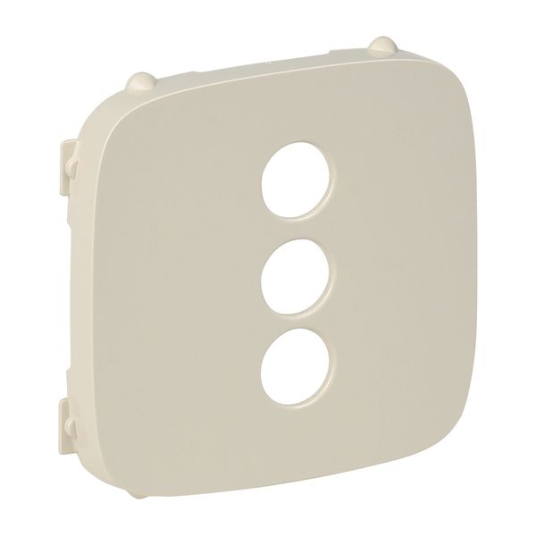 Cover plate Valena Allure - triple RCA socket - ivory image 1