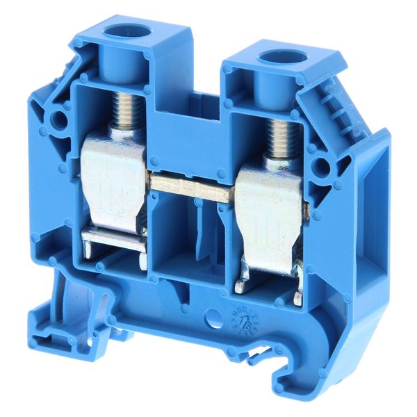 Feed-through DIN rail terminal block with screw connection for mountin image 1