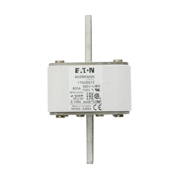 Fuse-link, high speed, 800 A, AC 690 V, size 3, 76 x 92 x 135 mm, aR, IEC, UL image 8