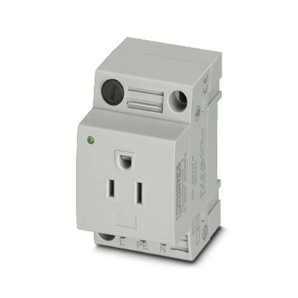 Socket outlet for distribution board Phoenix Contact EO-AB/UT/F 125V 6.3A AC image 2