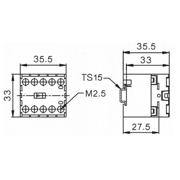 Micro Auxiliary Contactor 2NO+2NC, 3A, 24VAC image 2
