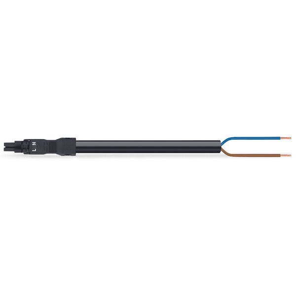 pre-assembled connecting cable;Eca;Socket/open-ended;black image 2