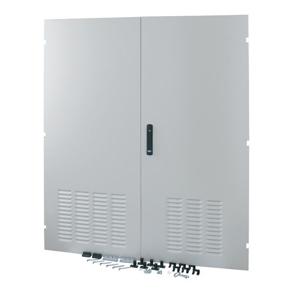 Section door, ventilated IP42, two wings, HxW = 1600 x 1100mm, grey image 2