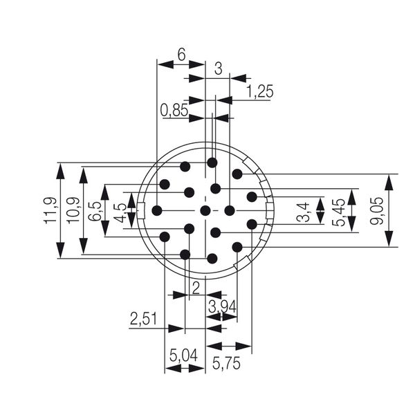 contact insert (circular connector), Solder socket, Solder cup, Solder image 2