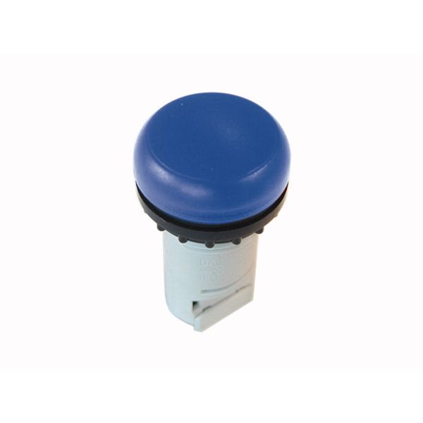 Indicator light, RMQ-Titan, Flush, without light elements, For filament bulbs, neon bulbs and LEDs up to 2.4 W, with BA 9s lamp socket, Blue image 1