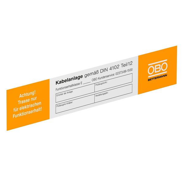 KS-E DE  Identification label, to maintain functionality, 250x43mm, Polyvinyl chloride image 1