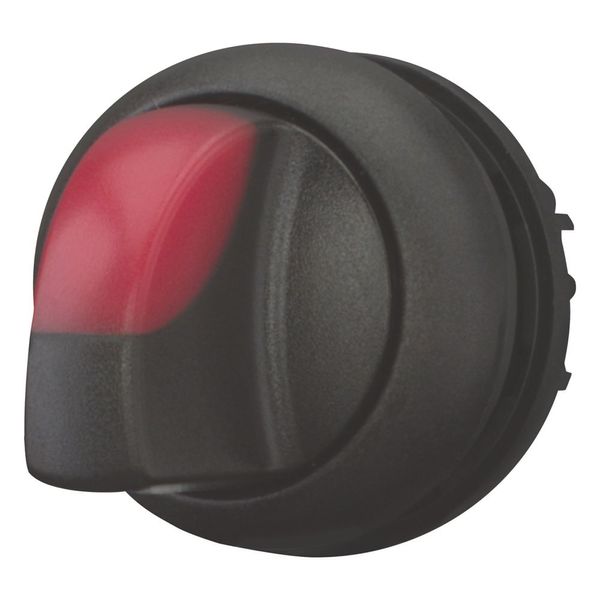 Illuminated selector switch actuator, RMQ-Titan, With thumb-grip, momentary, 2 positions, red, Bezel: black image 6