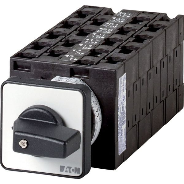 On-Off switch, T3, 32 A, flush mounting, 9 contact unit(s), 18-pole, with black thumb grip and front plate image 4
