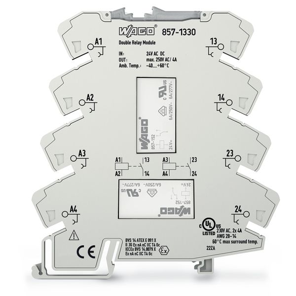 Relay module 2-port Nominal input voltage: 24 V AC/DC image 4