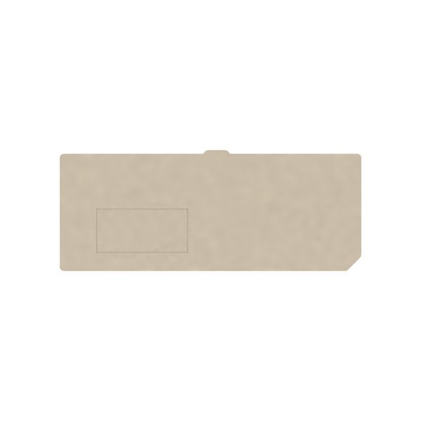 End plate (terminals), 79.75 mm x 2.5 mm, dark beige image 1