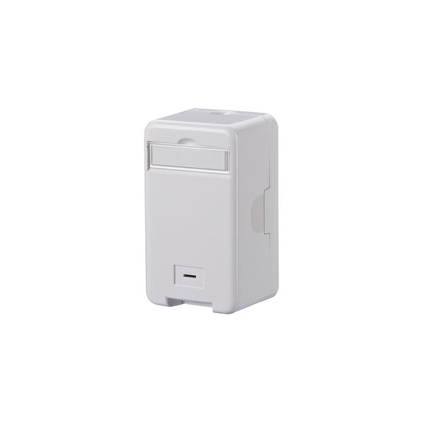 Keystone wall outlet surface mounted 1 port unequipped pure white image 1