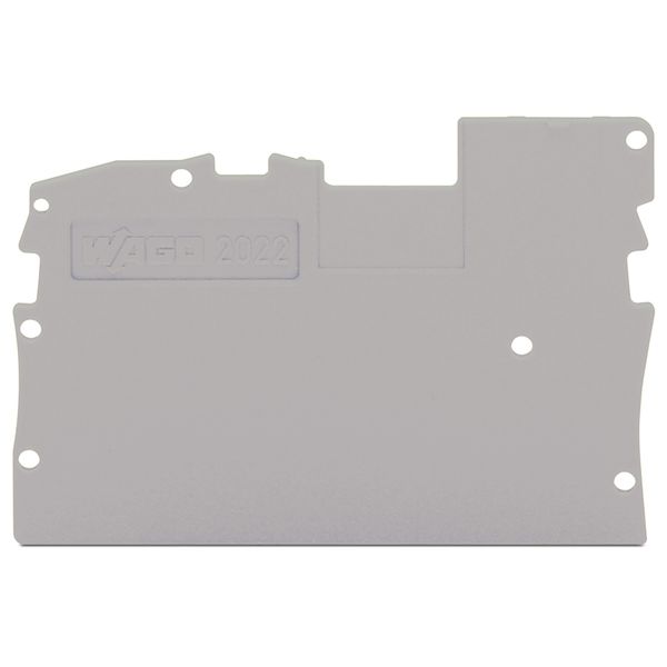 End and intermediate plate 1 mm thick gray image 1