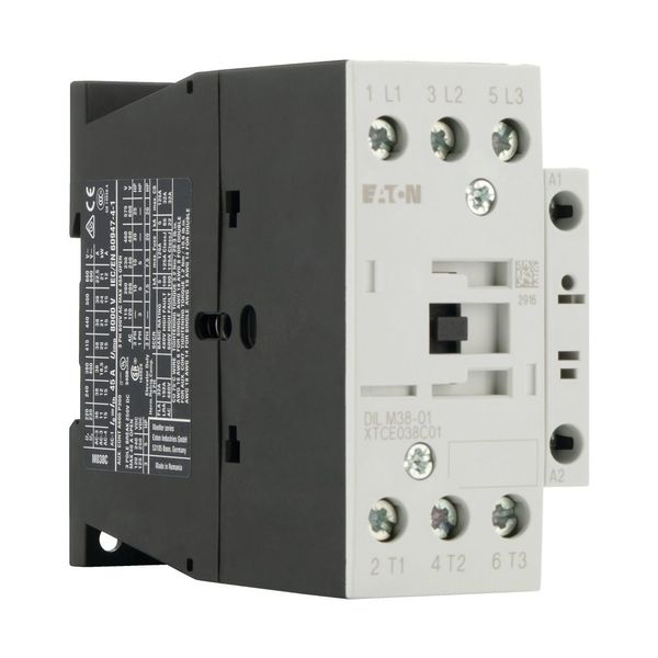 Contactor, 3 pole, 380 V 400 V 18.5 kW, 1 NC, 400 V 50 Hz, 440 V 60 Hz, AC operation, Screw terminals image 10