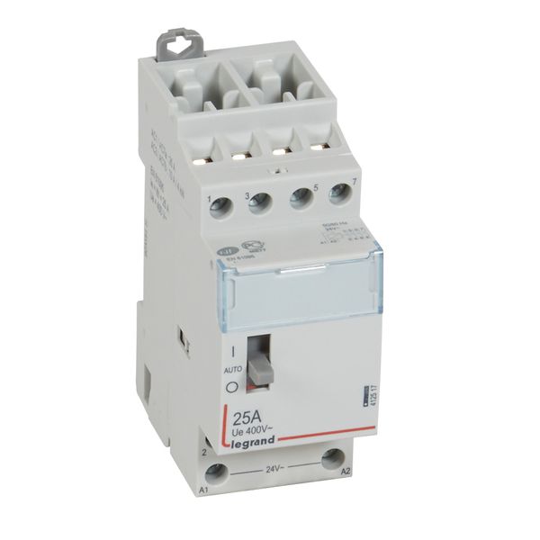 Power contactor CX³ - with 24 V~ coll and handle - 4P - 400 V~ - 25 A image 1