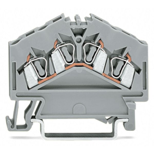 4-conductor through terminal block 2.5 mm² center marking orange image 1