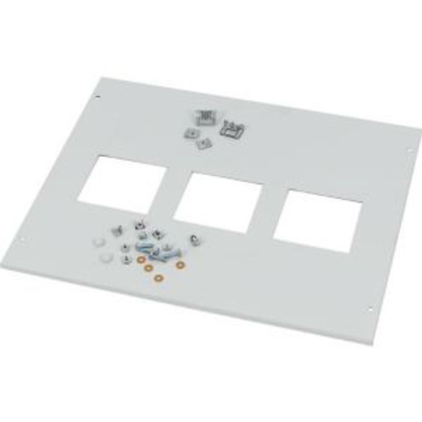 Front cover, +mounting kit, for NZM2, vertical, 3p, HxW=400x425mm, grey image 1