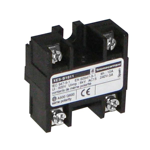 Limit switch contact block, Limit switches XC Standard, XESP, 1C/O snap action, simultaneous, silver plated image 1