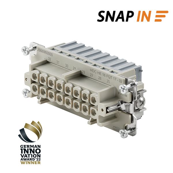 Contact insert (industry plug-in connectors), Female, 500 V, 16 A, Num image 1