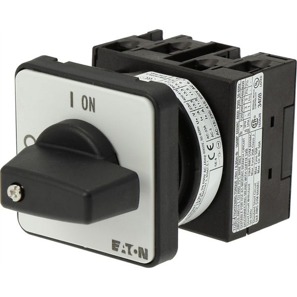 On-Off switch, T0, 20 A, flush mounting, 2 contact unit(s), 3 pole, with black thumb grip and front plate image 18