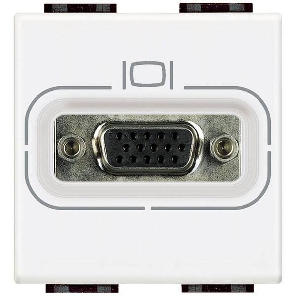 HD15 video socket LivingLight 2 modules white image 2